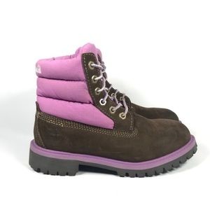Timberland Tree 6 inch Quilt Lace Up Waterproof Boots Girls